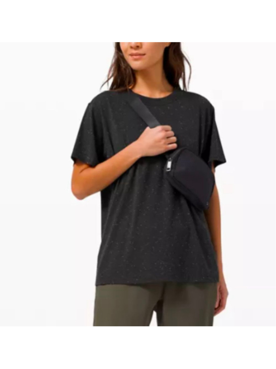 Lululemon Tops - Lululemon Black White Speckled Athletic M All Yours Short Sleeve Tee Shirt